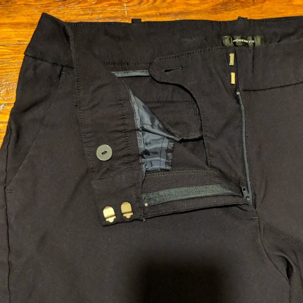 Dark navy blue modern fit dress pants